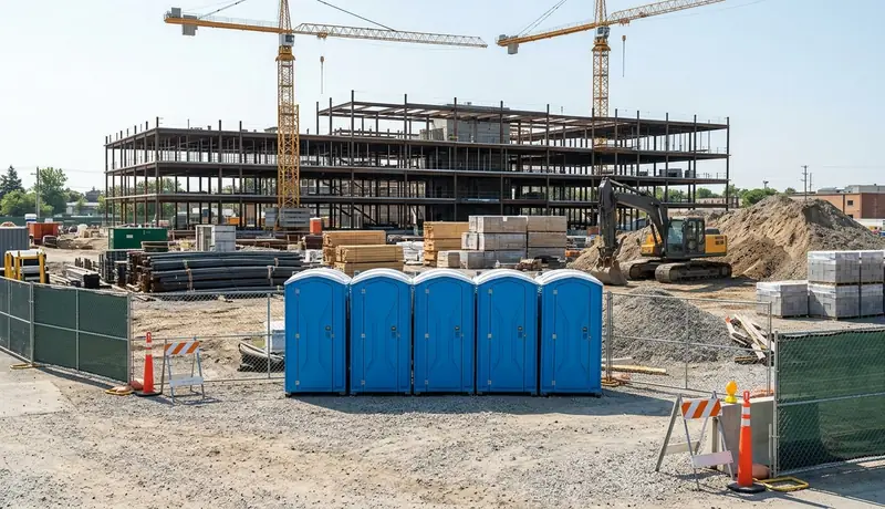 Construction Site Porta Potty Rental Project in USA in USA