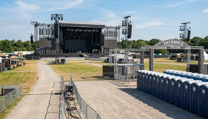 Music Festival Portable Toilet Rental Installation in USA in USA